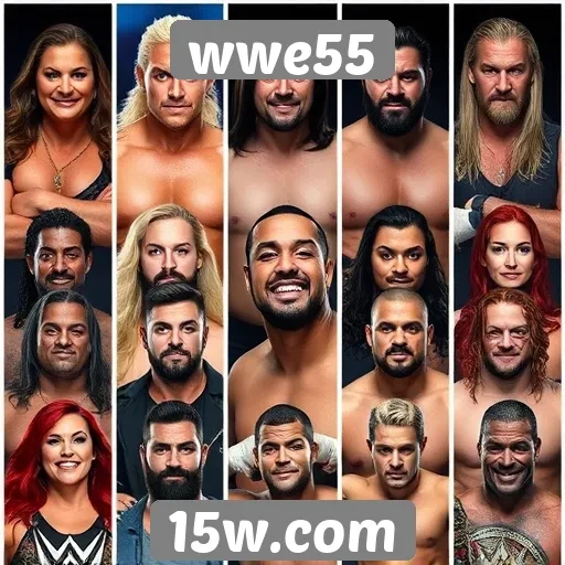 Exploração dos personagens disponíveis no wwe55